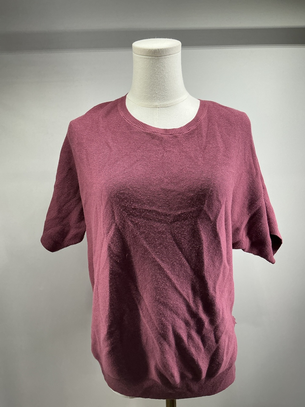 Lightweight Cotton Cashmere Link-Stitch Dolman Sweater